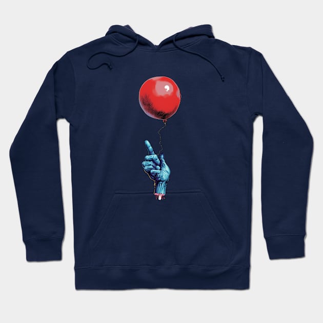 Balloon Zombie Hand Hoodie by DavidLoblaw